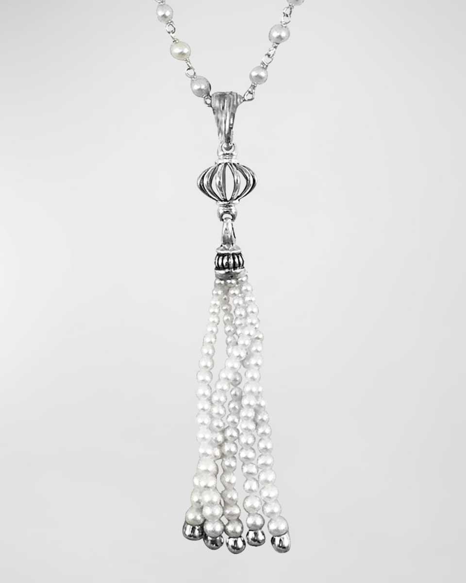 Luna Pearl-Tassel Necklace